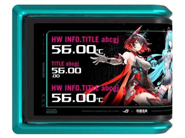 ASUS ROG Ryuo IV SLC 360 ARGB MIKU Edition All-in-one AIO Liquid CPU Cooler, 200mm short water,curved 6.67'' AMOLED screen, 3D visual effects, AMD...