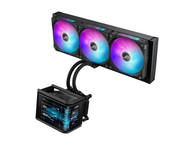 ASUS ROG RYUO IV SLC 360 ARGB All-in-one AIO Liquid CPU Cooler,200mm short water,3D visual effects, curved 6.67'' AMOLED screen and ROG AF 12C...
