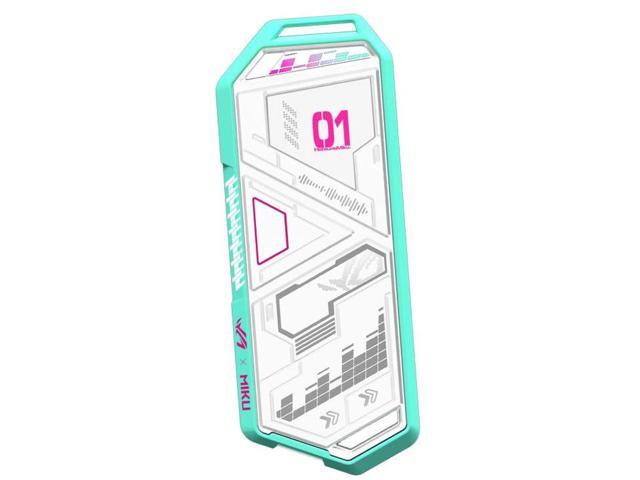 ASUS ROG STRIX SSD Enclosures MIKU Edition, USB 3.2 Gen 2x1 Type-C (10 Gbps), dual USB-C to C and USB-C to A cables, suitable for PCIe...