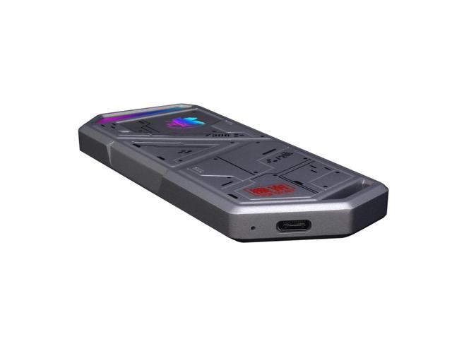 ASUS ROG STRIX Arion EVA Edition Aluminum Alloy M.2 NVMe SSD External Portable Enclosure Case Adapter, USB 3.2 Gen 2 Type-C (10 Gbps), Aura Sync,...