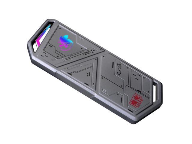 ASUS ROG STRIX Arion EVA Edition Aluminum Alloy M.2 NVMe SSD External Portable Enclosure Case Adapter, USB 3.2 Gen 2 Type-C (10 Gbps), Aura Sync,...
