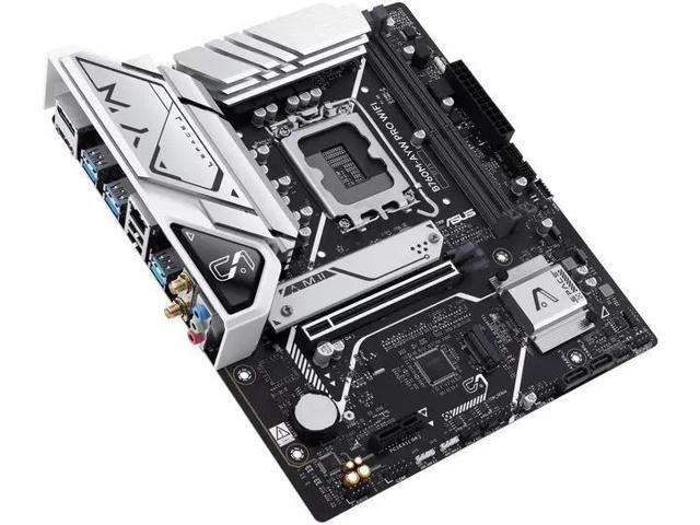 ASUS B760M-AYW PRO WIFI, an Intel B760 (LGA 1700) mATX motherboard with PCIe 4.0, two M.2 slots, DDR5, WIFI 6, Realtek 2.5Gb Ethernet, DP & HDMI,...