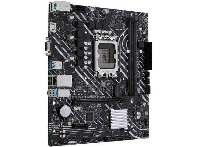 ASUS PRIME H610M-K D4 Intel H610 (LGA 1700) Micro-ATX motherboard, DDR4, PCIe 4.0, M.2 slot, Realtek 1 Gb Ethernet, HDMI/D-Sub, USB 3.2 Gen 1...