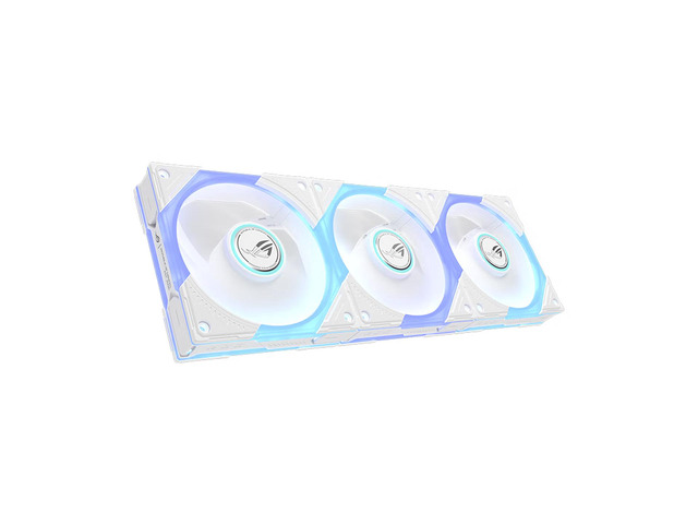 ASUS ROG Eurux GR120 ARGB Case Fan 3Pack, White,2600 RPM, 4.5 mmHO static pressure, 85 CFM airflow, daisy-chain cable design, three independent...