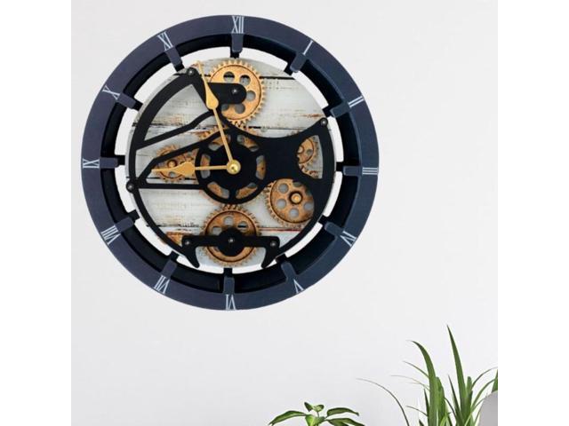 The Gears Clock Desk Clock 10 Inches With Real Moving Gear Convertible Into Wall Clock Desert Beige