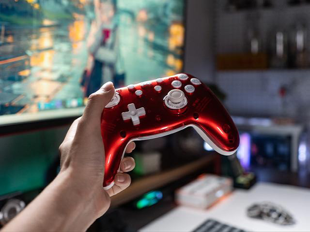 PB TAILS Crush Bluetooth Wireless HAll Joysticks Gaming Controllers Nintendo Switch PC STEAM 256RGB Colors adjustable Magcase