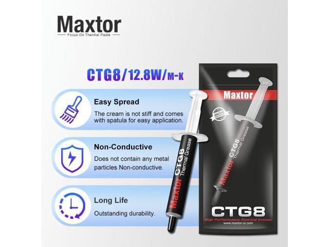 Maxtor Thermal CTG8 12.8W/mk thermal paste,Gaming grade CPU/GPU/cooling fan overclocking thermal grease,High TDP device cooling solution,4g syringe...