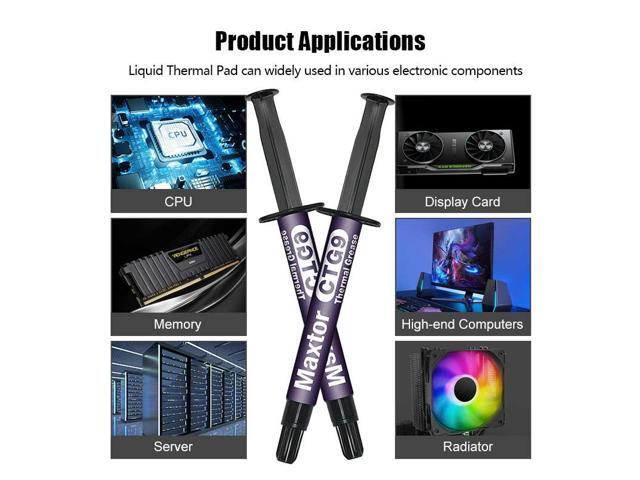 Maxtor Thermal CTG9EL 13.5W/mk thermal paste,Gaming grade CPU/GPU/cooling fan overclocking thermal grease,High TDP device cooling solution 8 g