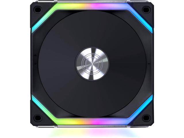 Lian Li UNI Fan SL120 V2 RGB Black - UF-SL120V2-3B PC Cooling Computer ARGB Case Fans Heatsink Cooler( 3 Pack - with Controller)