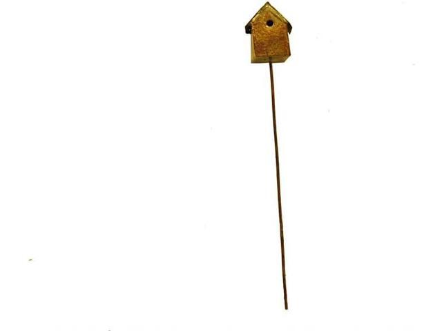 G & F Products MiniGardenn 10020 Fairy Garden Miniature Bird House Pick