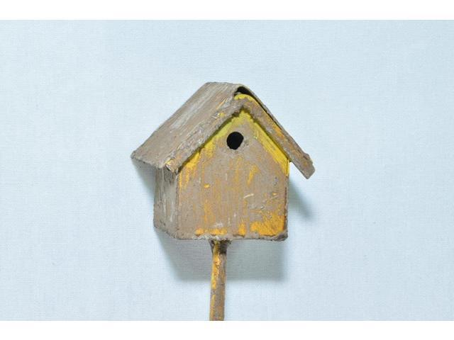 G & F Products MiniGardenn 10020 Fairy Garden Miniature Bird House Pick