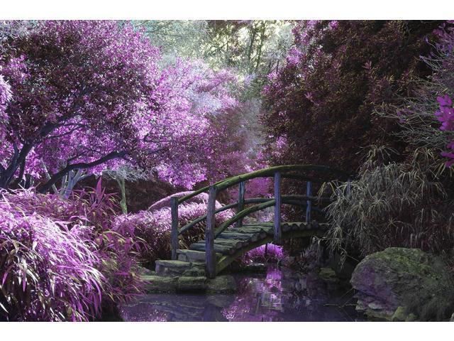 G & F Products MiniGardenn 10030 Fairy Garden Miniature Mini Bridge, Rustic, 4' L x 1.25' W x 2.5' H with 2' Picks