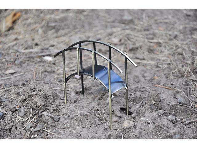 G & F Products MiniGardenn 10030 Fairy Garden Miniature Mini Bridge, Rustic, 4' L x 1.25' W x 2.5' H with 2' Picks