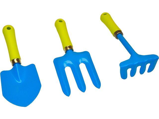 G & F Products 10051 JustForKids Kids Water Pail with Garden Tools Set, Blue,4 pieces