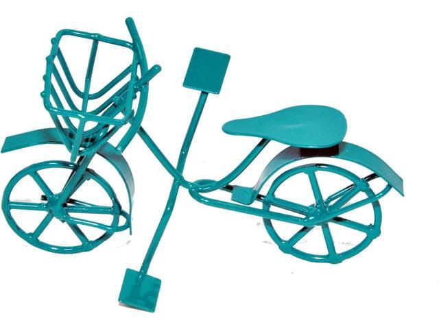 G & F Products 10022GR MiniGarden Fairy Garden Miniature Green Mini Bicycle Outdoor Statue, 3' Wide x 2' High