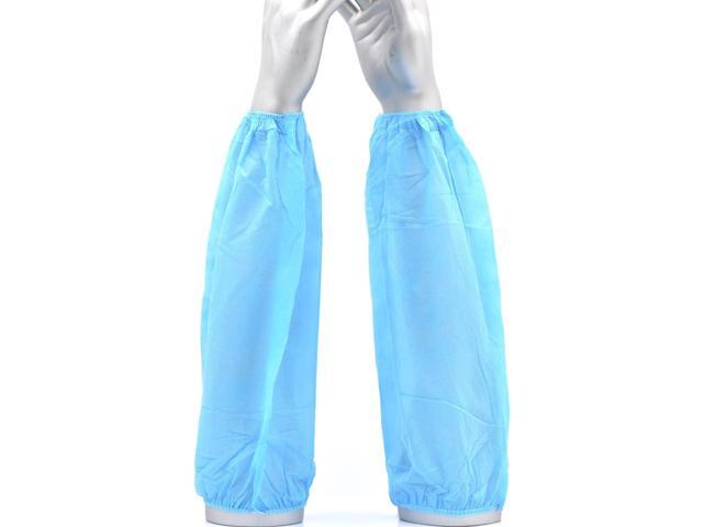 100 Pieces of Arm Sleeves, Made of Non-Woven Fiber Sleeve Covers with Elastic Closures stretchble Reusable Blue 100 Pieces