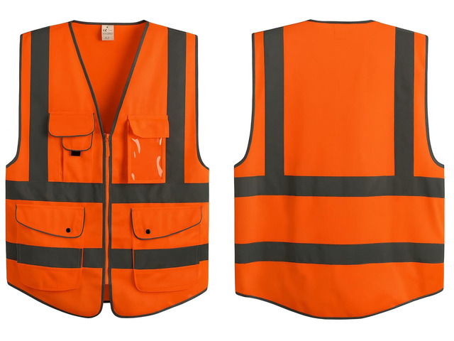 G & F Products Reflective Safety Vest, High Visibility ANSI Class 2 Vest with 9 Pockets and Reflective Strips