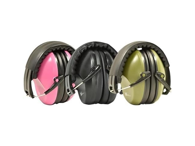 G & F Products 13010 Earmuff Hearing Protection, NRR 26dB, Low Profile Passive Folding Design, Adjustable Padded Headband, Ear Defenders for...