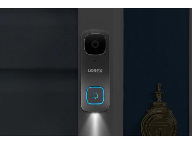 Lorex 1080p Wired WiFi Smart Video Doorbell Camera w/ No Subscription Fee - Smart Security Lighting, Motion Detection, 2 Way Talk, Includes 32GB...