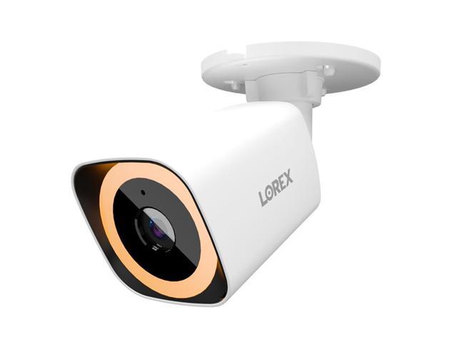 Lorex Connect (New App) V5 4K Add-On PoE Bullet Camera Smart Lighting No Cable White Color Night Vision 2-Way Talk AI Motion...