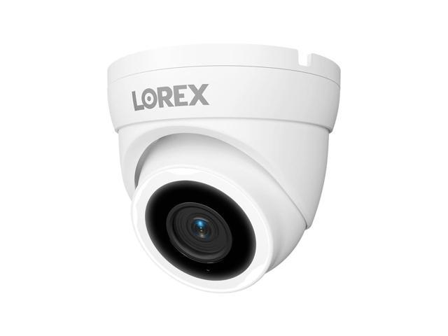 Lorex Connect V3 4K Wired PoE Turret Camera with Smart Security Lighting - White/Black