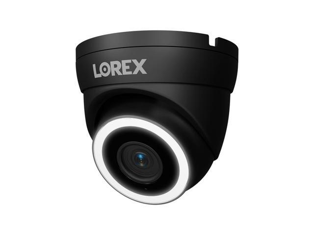 Lorex Connect V3 4K Wired PoE Turret Camera with Smart Security Lighting - White/Black