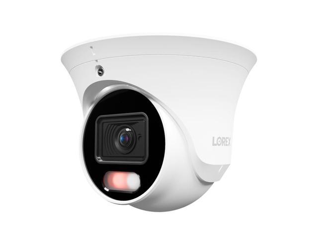 Lorex Connect U3 4K PoE Turret Camera with Red & Blue Deterrence Lights