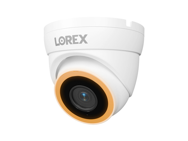 Lorex Connect V7 4K PoE Turret Camera with Color Night IQ+ - White/Black