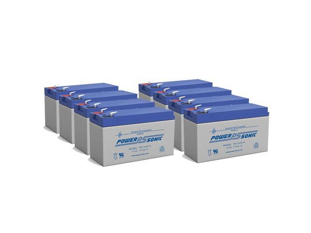 Power-Sonic PS-1270F1 12V 7Ah F1 AGM Rechargeable Batteries - 8 Pack