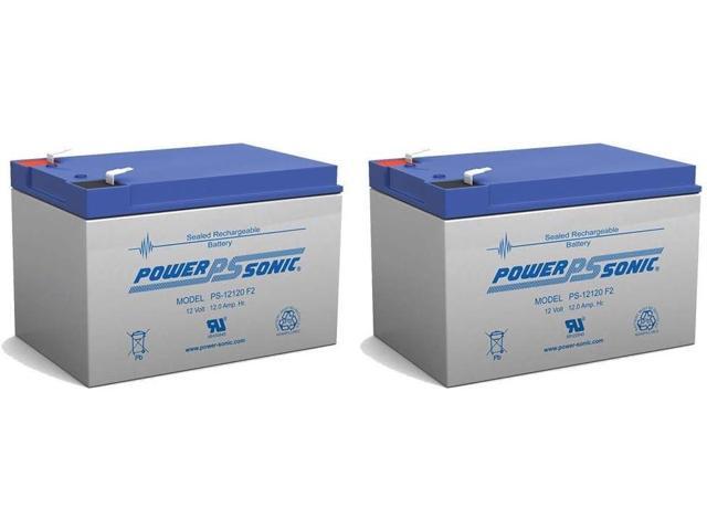 Power-Sonic PS-12120F2 12V 12Ah AGM Battery - 2 Pack