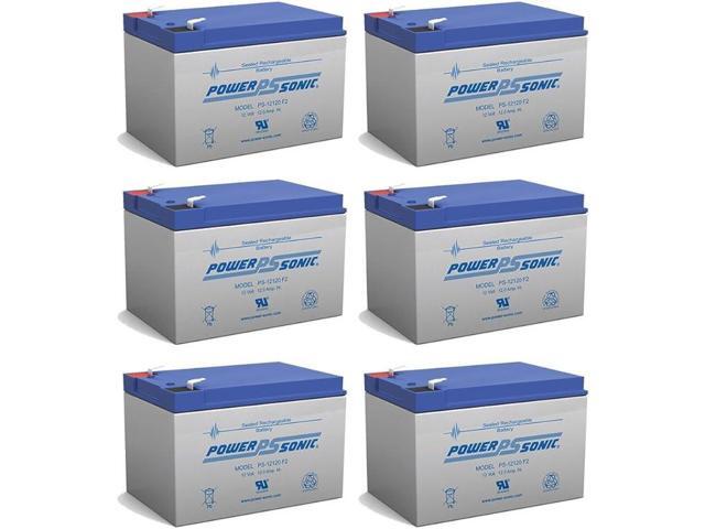Power-Sonic PS-12120F2 12V 12Ah AGM Battery - 6 Pack