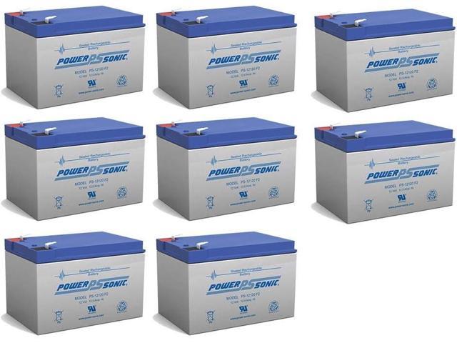Power-Sonic PS-12120F2 12V 12Ah AGM Battery - 8 Pack