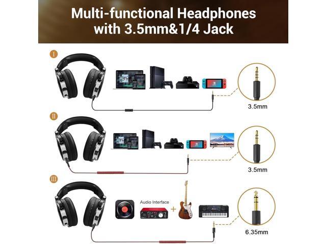 OneOdio Wired Over Ear Headphones Studio Monitor & Mixing DJ Stereo Headsets with 50mm Neodymium Drivers and 1/4 to 3.5mm Jack for AMP Computer...