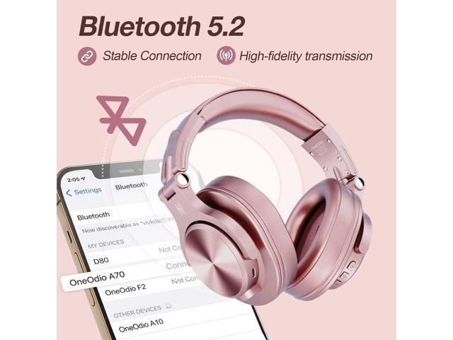 OneOdio A70 Bluetooth Over Ear Headphones, Wireless Headphones w/ 72H Playtime, Hi-Res, 3.5mm/6.35mm Wired Audio Jack for Studio Monitor & Mixing...