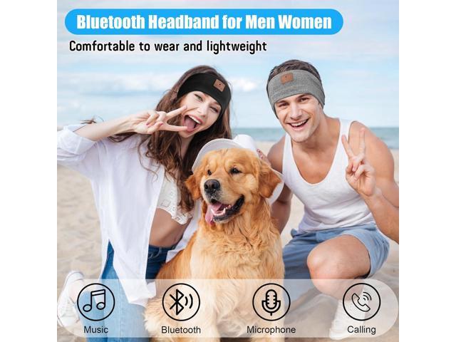 2-Pack Sleeping Headphones Bluetooth Headband, 2024 New Headband Headphones with Ultra-Thin Speakers, Wireless Headphones Headband for Side...