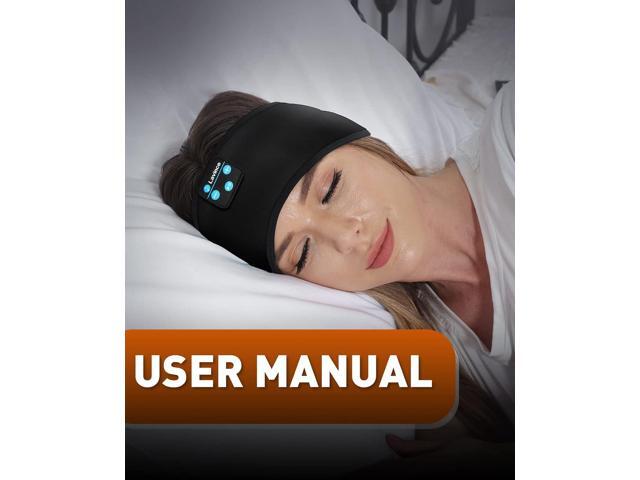 Sleep Headphones - Headband Headphones - Bluetooth Headband Sleep Headphones for Side Sleeper, Elastic Music Sleeping Band Cozy ASMR Wireless Eye...
