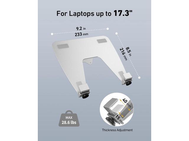 VESA Laptop Tray for Monitor Arm - 100x100mm VESA Mount Laptop Tray - Arm Mount Tray for Laptop, Notebook, and Tablet Screens up to 17.3' -...