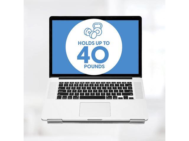 DuraClear Acrylic Laptop Stand for Desk - Ergonomic 2.5' Elevation Acrylic Computer Riser - Laptop Stand Accessory for up to 21' Laptops