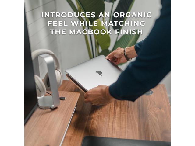 HumanCentric Laptop Riser for Desk in Black Walnut Wood Top and Space Gray Aluminum Base, Compatible with MacBook and Other Laptops Up to 16...