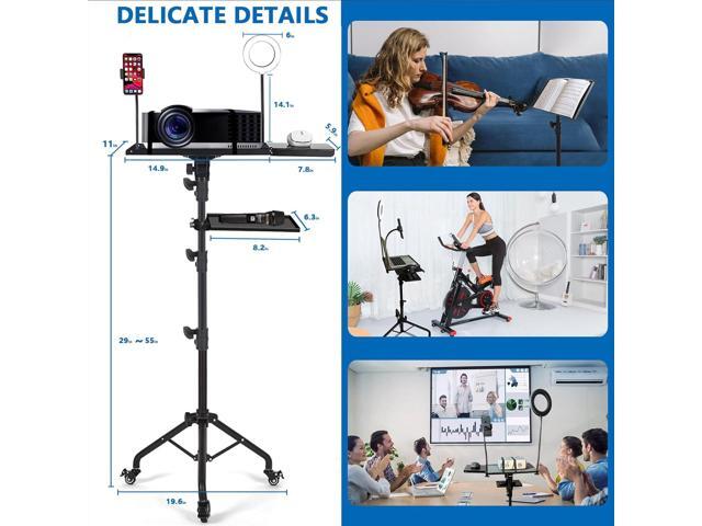 Projector Tripod Stand with Wheels Laptop Tripod Stand Projector Tripod Laptop Stand Floor Stand Live Stream stand Treadmill Stand Music Stand with...