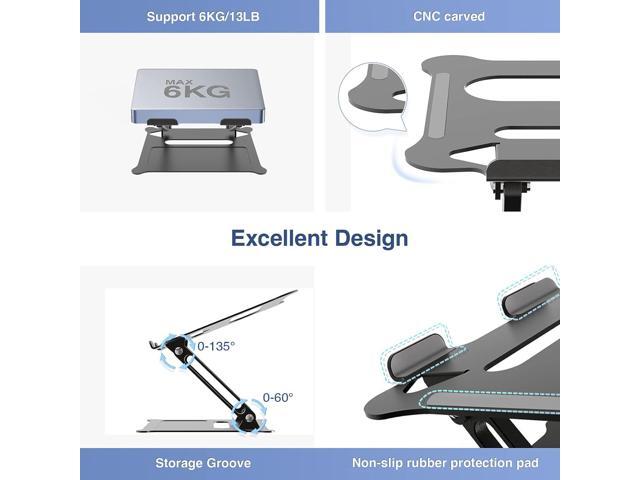 Adjustable Laptop Stand,Portable Laptop Computer Stand Riser & Multi-Angle Stand with Heat-Vent to Elevate Laptop Holder for Mac,Notebook,Lenovo...