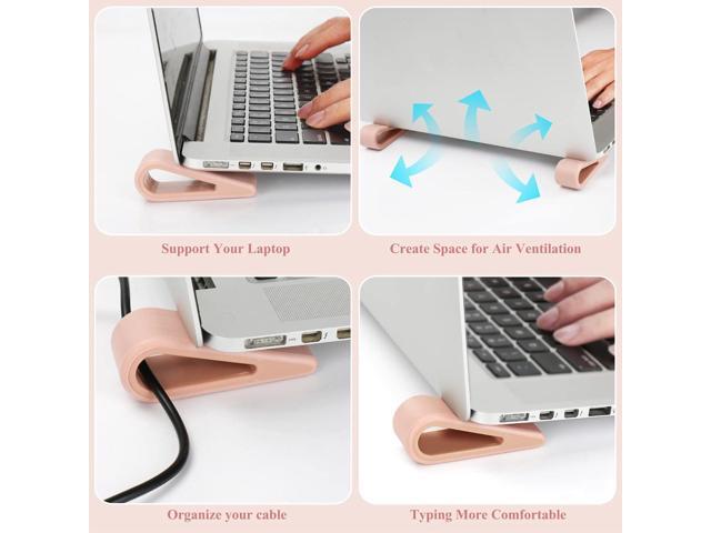 SUPBEE Universal Laptop/Computer Keyboard Stands, [4 Pack] Rubber Tilting Wedge Riser Holder for Desk, Ultra Compact Portable Ventilated Stand &...