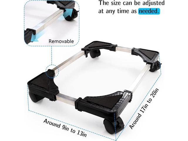 CPU Holder with 4 Mute Caster Wheels - Gaming PC Stand, Suitable for Most PC Brackets (Black)