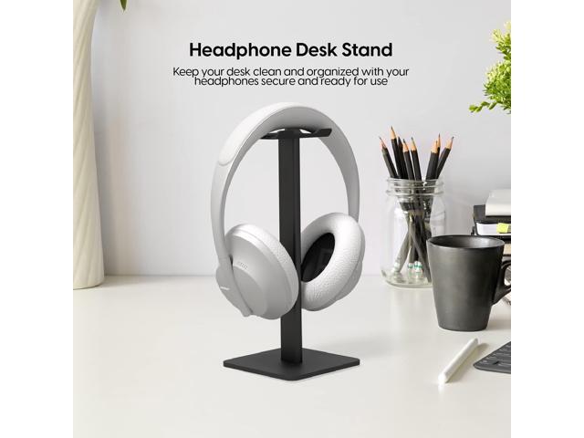 TALK WORKS Headphone Stand Holder-Desktop Headset Stand Organizer and Tabletop Space Saver for Home, Office and Gaming Room - Sleek Design, Easy...