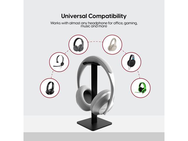 TALK WORKS Headphone Stand Holder-Desktop Headset Stand Organizer and Tabletop Space Saver for Home, Office and Gaming Room - Sleek Design, Easy...