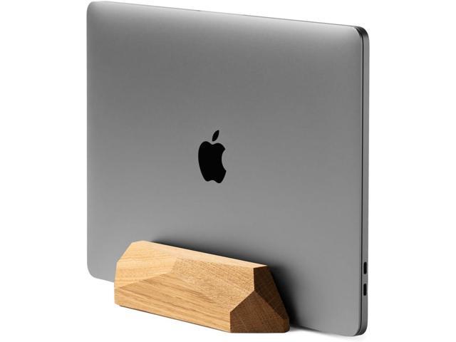 Oakywood Vertical Laptop Stand Wood - Adjustable Wooden Dock for Desk, Compatible with All MacBook Pro, MacBook Air, iPad, Handmade Oak Wood,.