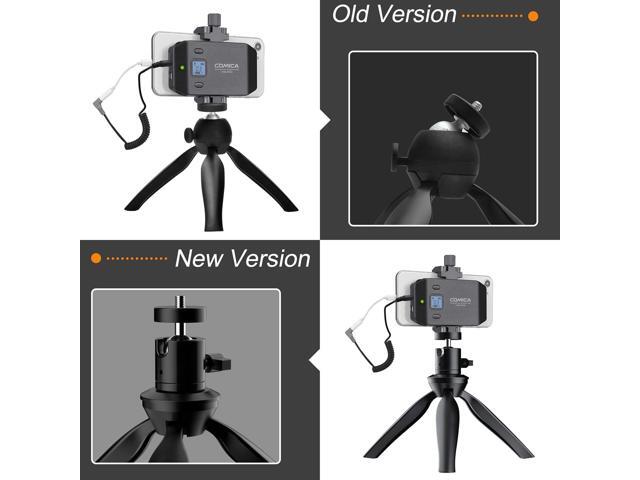 Wireless Microphone for Smartphone, Comica CVM-WS50(H) Handheld Microphone for iPhone/Android Phones Interview, Professional Recording Mic for Sing...