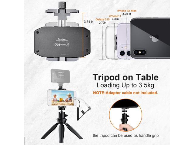 Wireless Microphone for Smartphone, Comica CVM-WS50(H) Handheld Microphone for iPhone/Android Phones Interview, Professional Recording Mic for Sing...