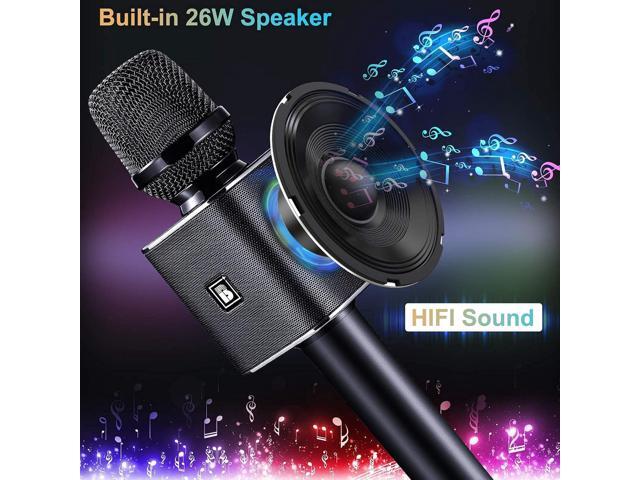 BONAOK Karaoke Microphone, Portable Wireless Bluetooth Karaoke Mic for Adults & Kids Car Home Outdoor Party, Karaoke Machine for PC/All Smartphone...