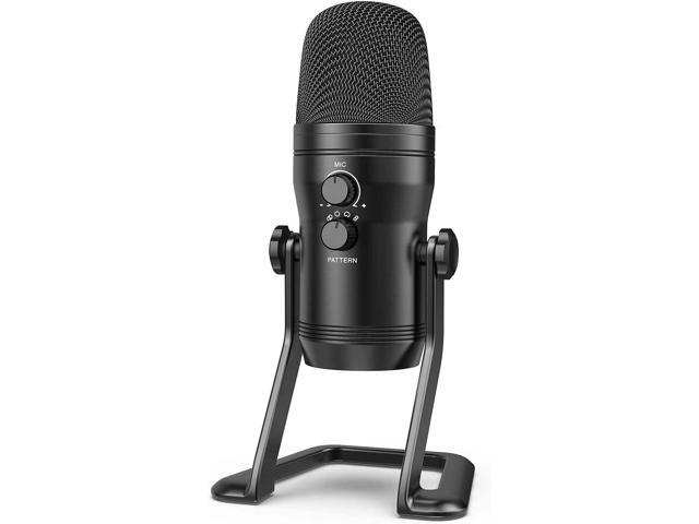 FIFINE USB Studio Recording Microphone Computer Podcast Mic for PC, PS4, Mac with Mute Button & Monitor Headphone Jack, Four Pickup Patterns for...